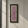 Rectange Frame with Mirror Work White and Maroon