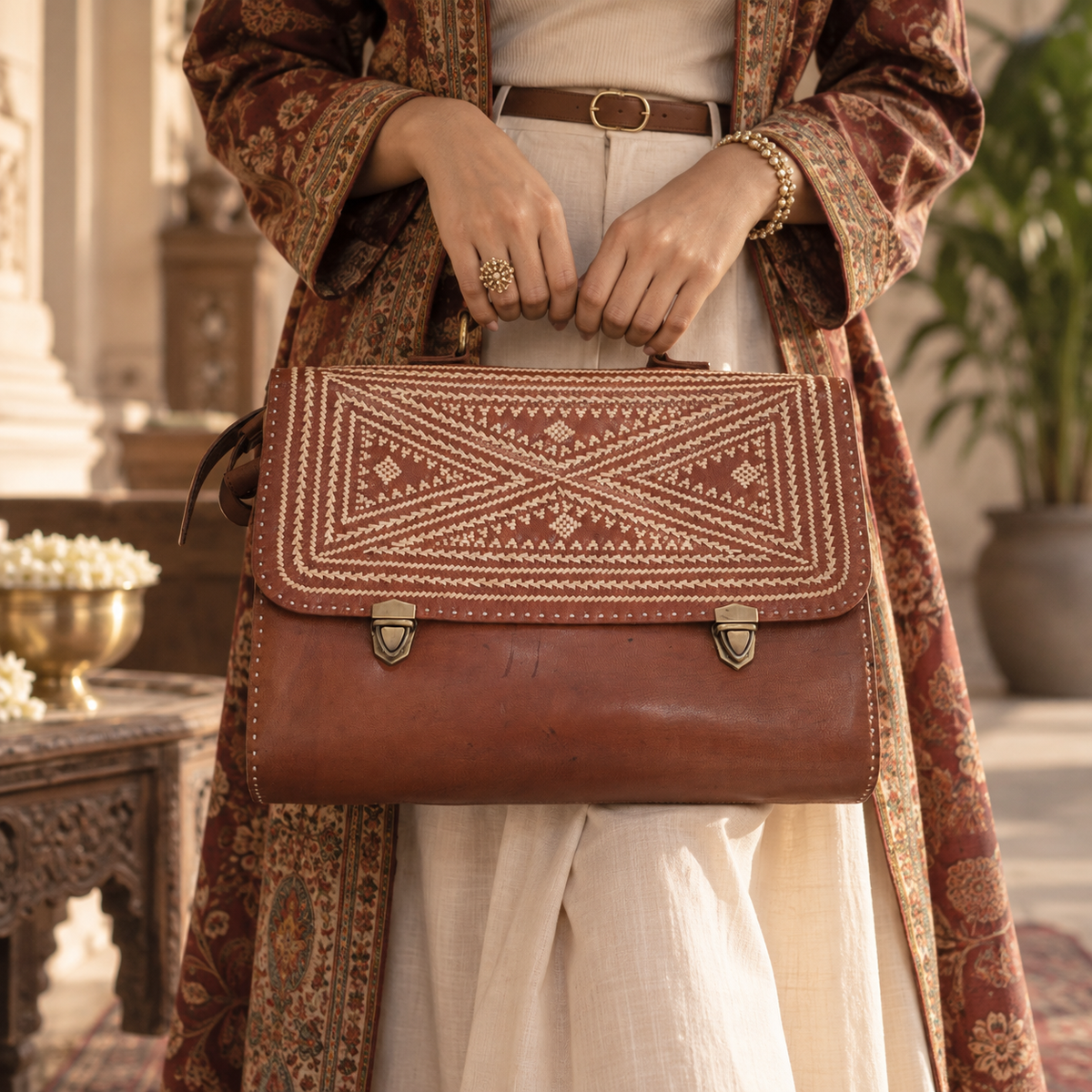 Pure Leather Handmade Laptop Bag